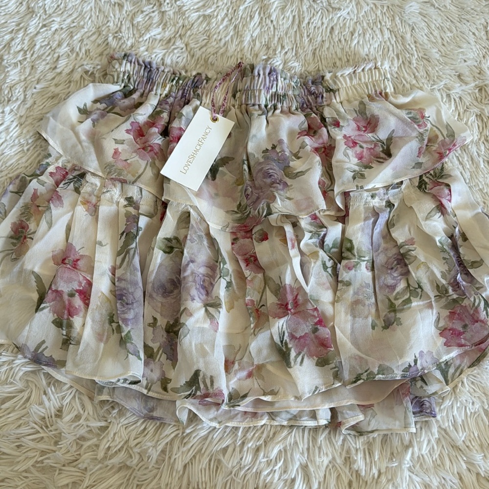 LoveShackFancy Ruffle Mini Skirt